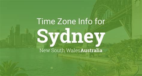 sydney time zone|Time Zone in Sydney, New South Wales, Australia.